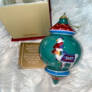 Pier 1 Li Bien Llama 2017 Glass Ornament